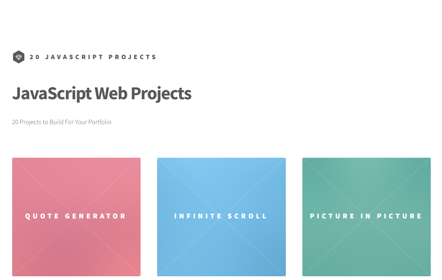 20 JS Projects